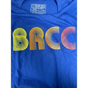 Black Rifle Coffee Company Retro Neon Logo T-Shirt Blue Men's XXL NEW